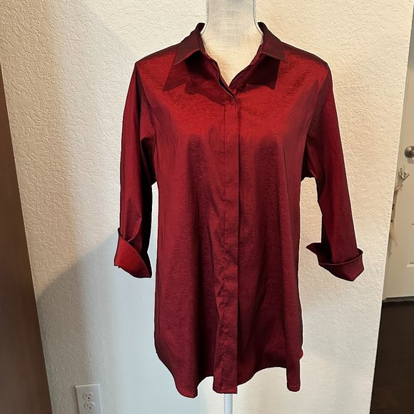 BOHO CHIC Button Front Blouse - Picture 2 of 12